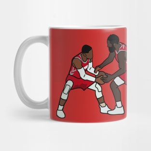 Russell Westbrook Fights James Harden for the ball - Houston Rockets NBA Mug